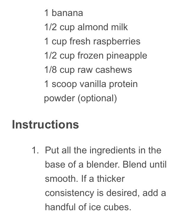 Fresh Raspberry Smoothie 