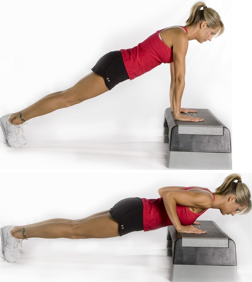 Incline push-ups 