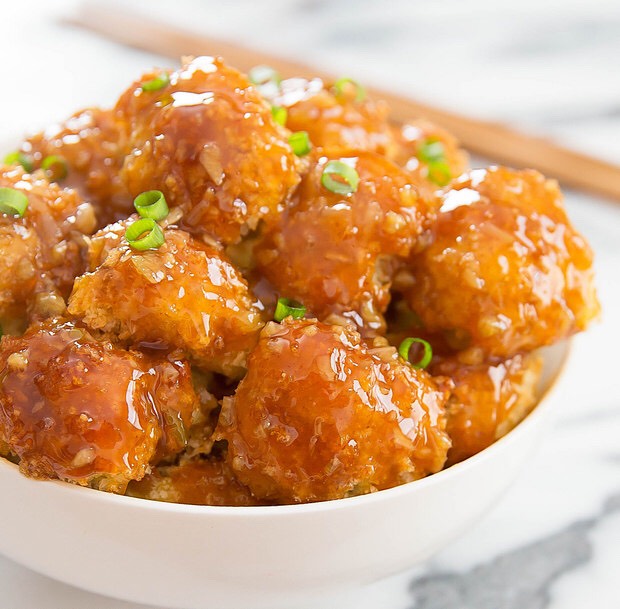 Honey Garlic Baked Cauliflower 