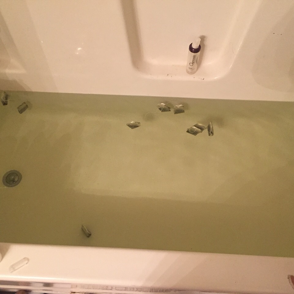 This is what the water will look like. I know weird color right?