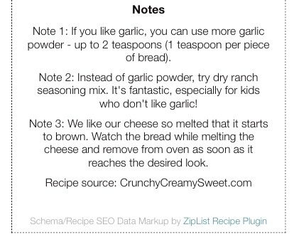 Easy Cheesy Garlic Bread
