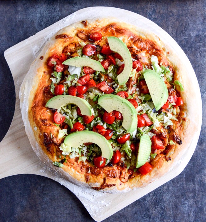 Chicken enchilada pizza 