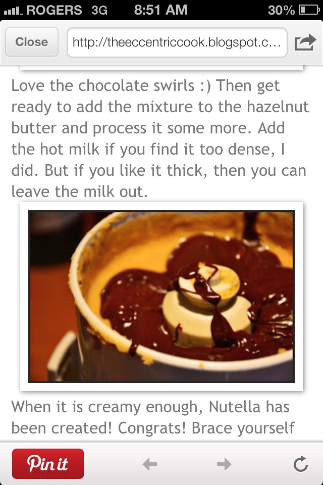 Homemade Nutella!!