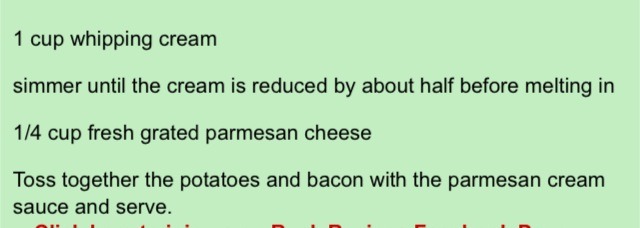 " Creamy Parmesan Bacon Potatoes"😋👌