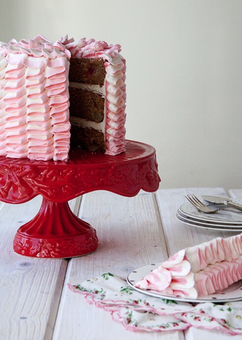 Adorable Ribbon Cranberry Cake 🎀🍰 Just In Time For Valentines Day 💕