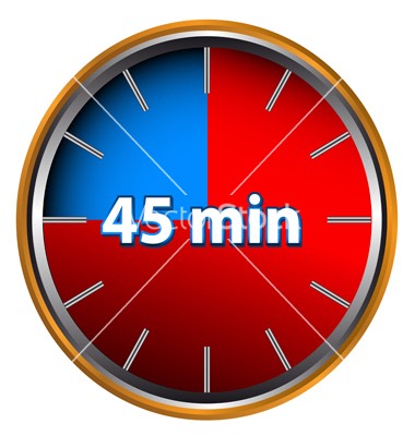 Next, set a timer for 45 minutes.