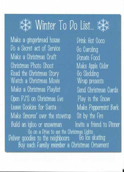 WINTER BUCKET LIST|2015-16