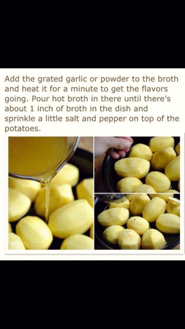 Delicious Potatoes Baked in Chicken Broth, Garlic, & Butter!๐ ๐ด
