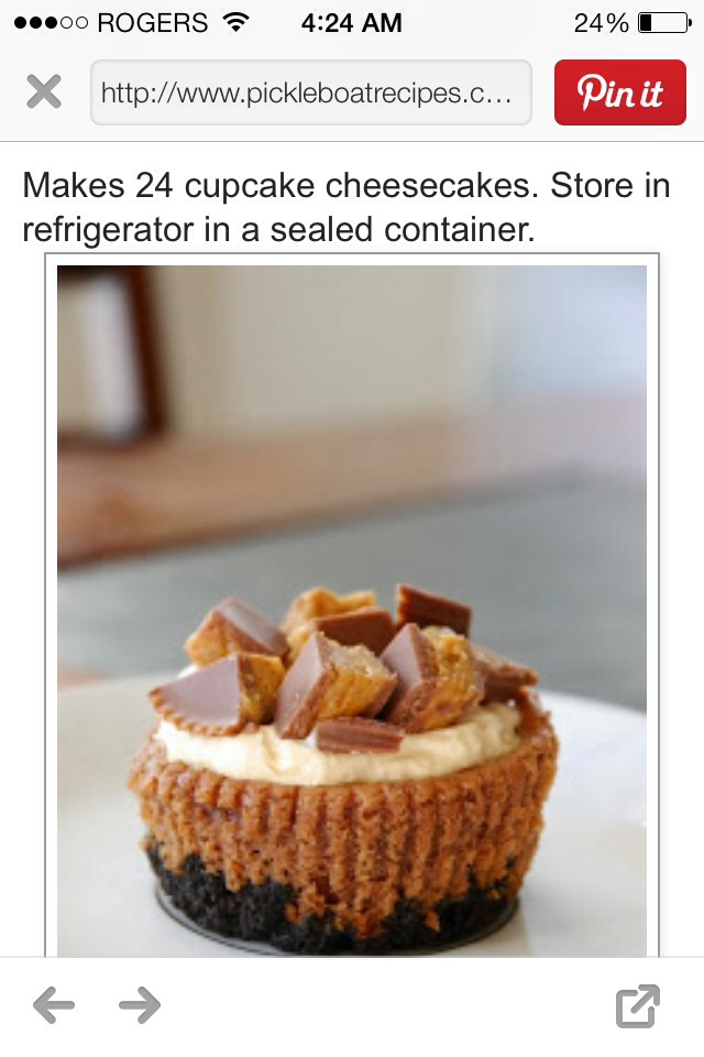 Reese's Peanut Butter Mini Cheesecakes! To Die For!!!