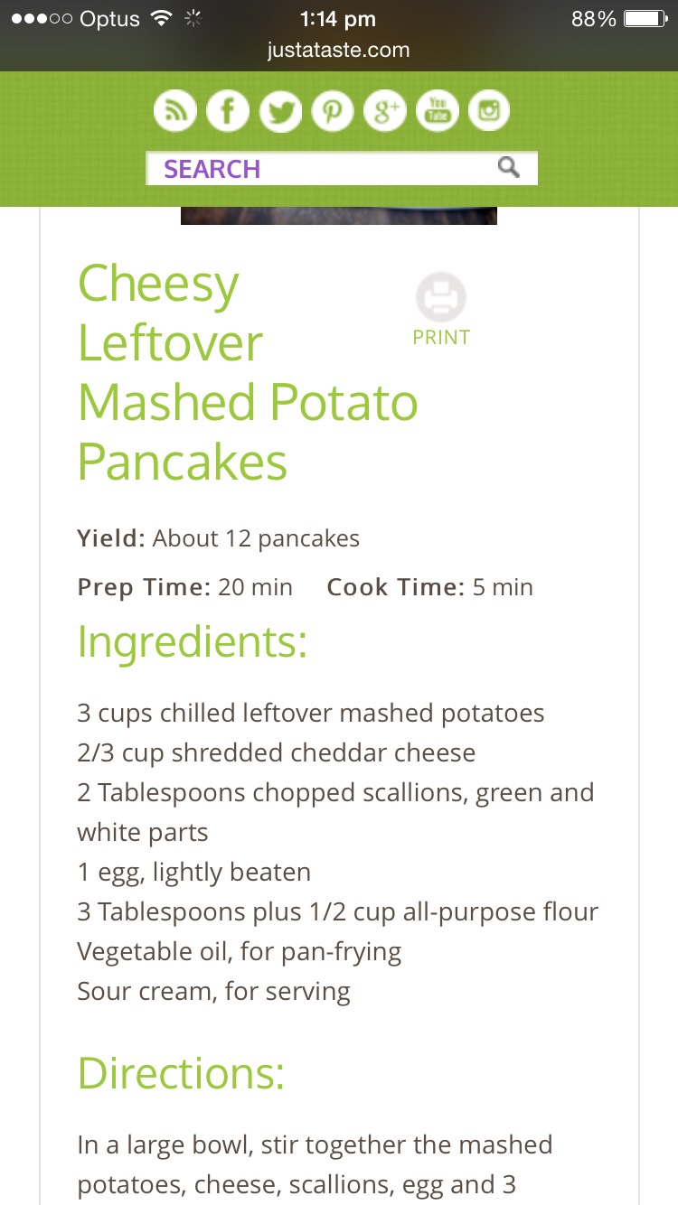 Mashed Potato And Cheese Pan Cakes 