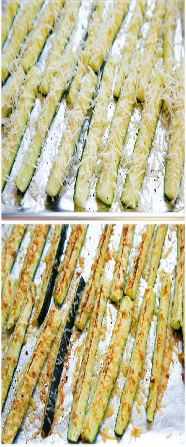 Garlic Lemon and Parmesan Oven Roasted Zucchini