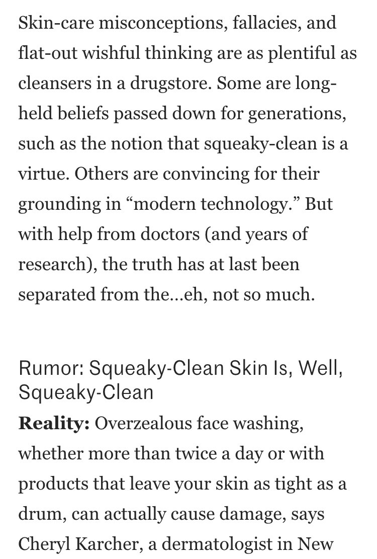 ✨Skin Care Facts And Myths✨