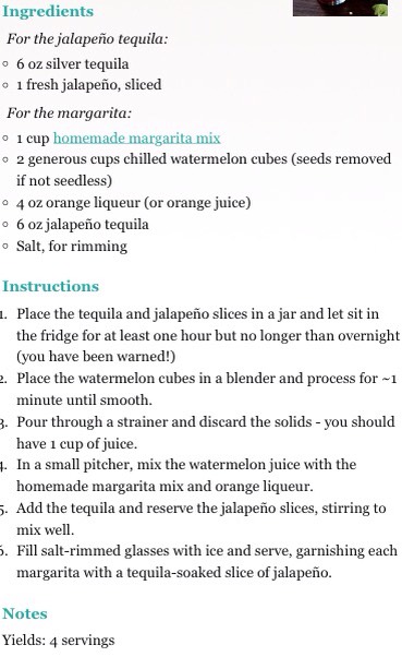 Ice Cold Spicy Jalapeño & Watermelon Margarita