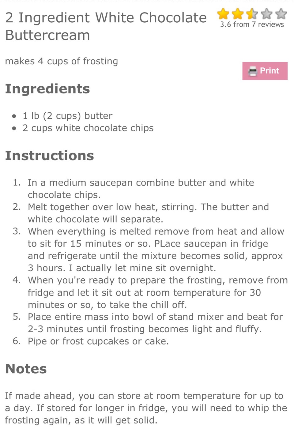 2⃣ Ingredients White Chocolate, Fluffy Buttercream. 😊 Unbelievably Tasty. 😊
