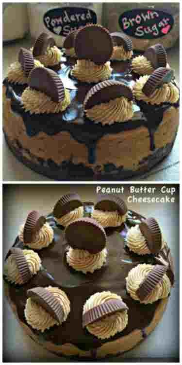 Peanut Butter Cup Brownie Cheesecake😋
