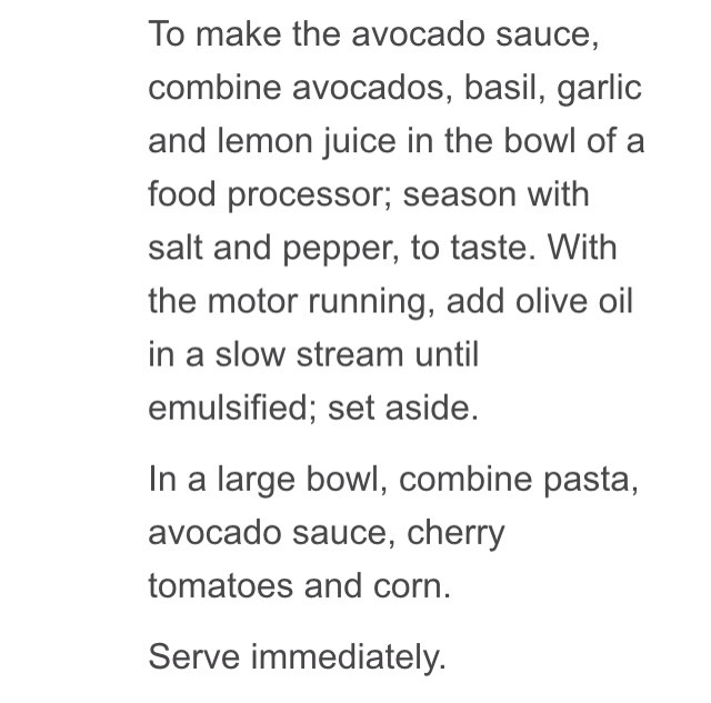 Avocado Pasta