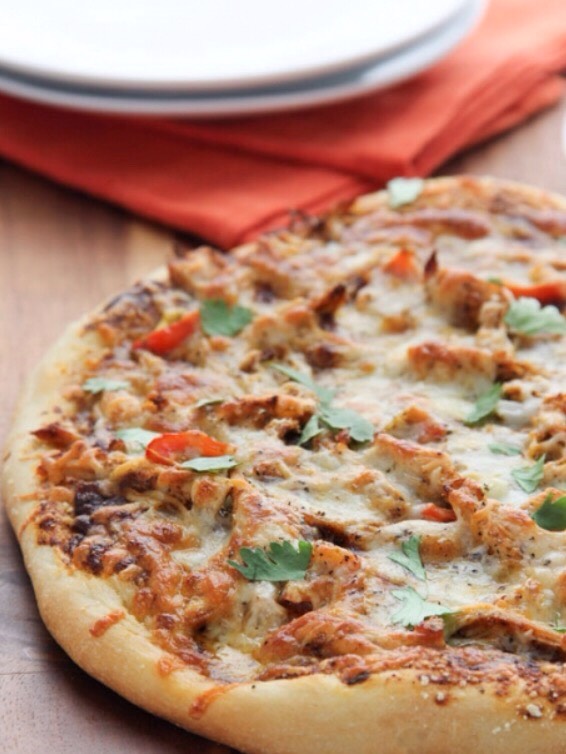 Chicken enchilada pizza 