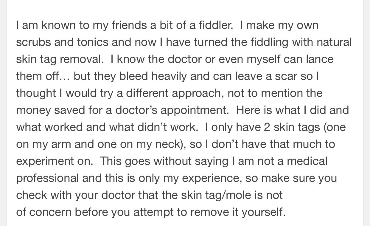 How To Remove Skin Tags With One Simple Ingredient. 😊