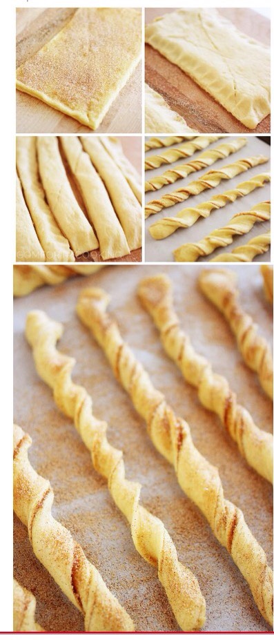4-Ingredient Cinnamon Roll Twists