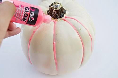 Used Glow In The Dark Paint On Pumpkin 