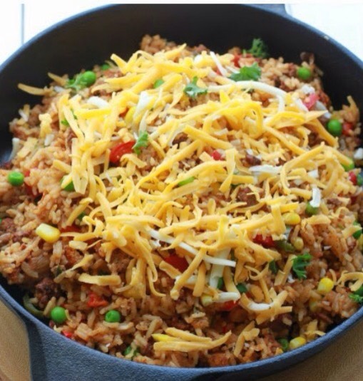 One pan mexican rice skillet