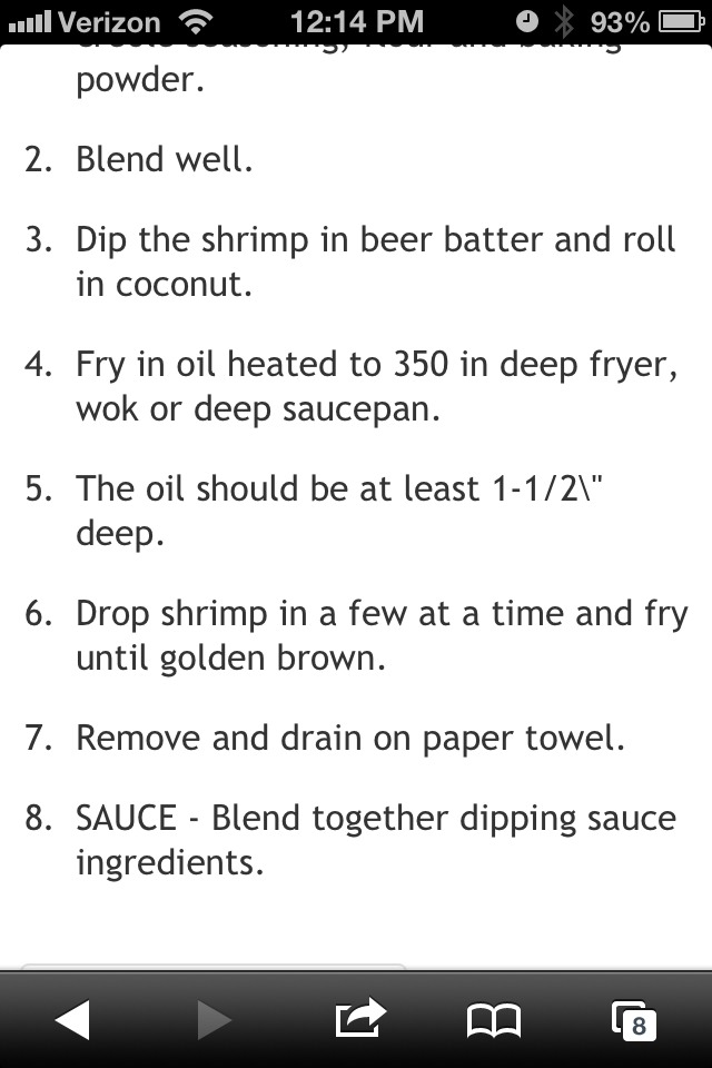 Coconut Beer Shrimp With Sweet and Tangy Sauce