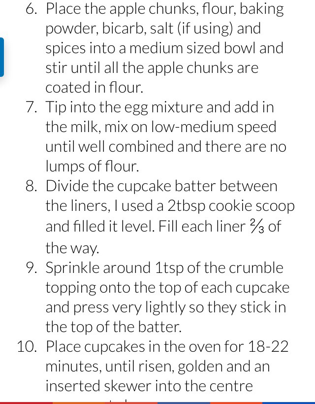 Apple Crumble Cupcakes 