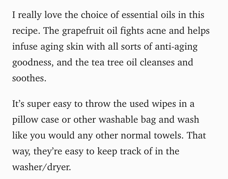 DIY Facial Cleansing Wipes.