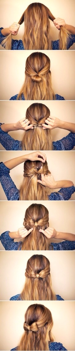 Bow-tied Half Up Do