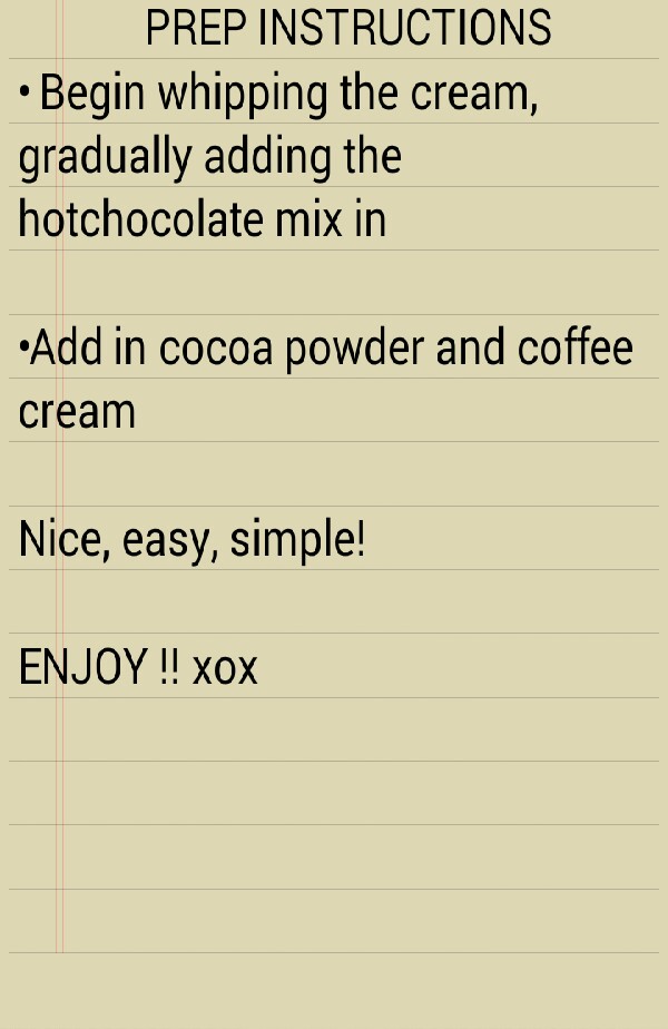 Hot Chocolate Whipped Cream! ♡