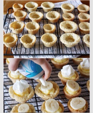 Mini Banana Cream Cookie Pie 