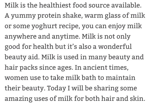 🍶Milk For Healthy Skin & Hair!🍶
