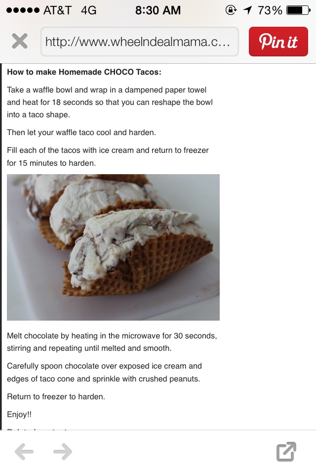 Homemade Choco Tacos!!