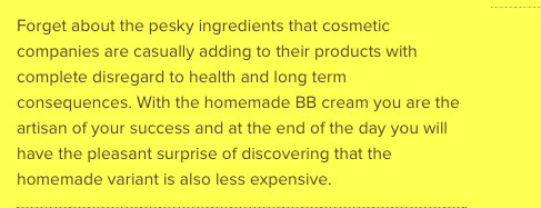 Homemade BB Cream Recipe 