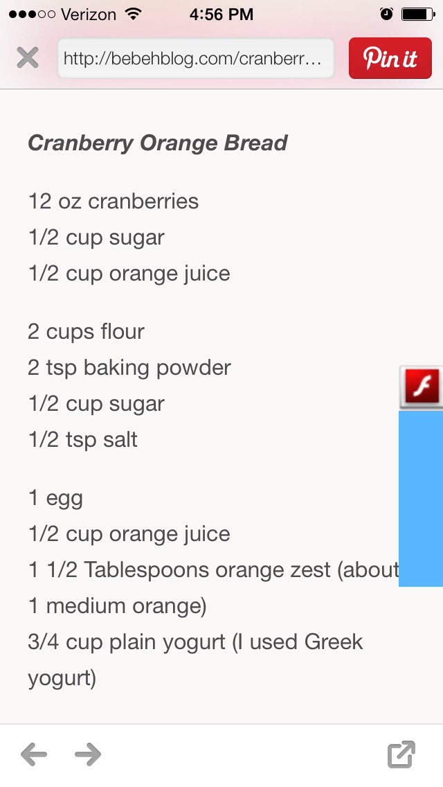 Cranberry Orange Bread 