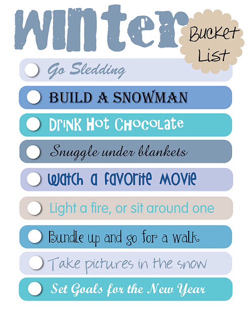 WINTER BUCKET LIST|2015-16