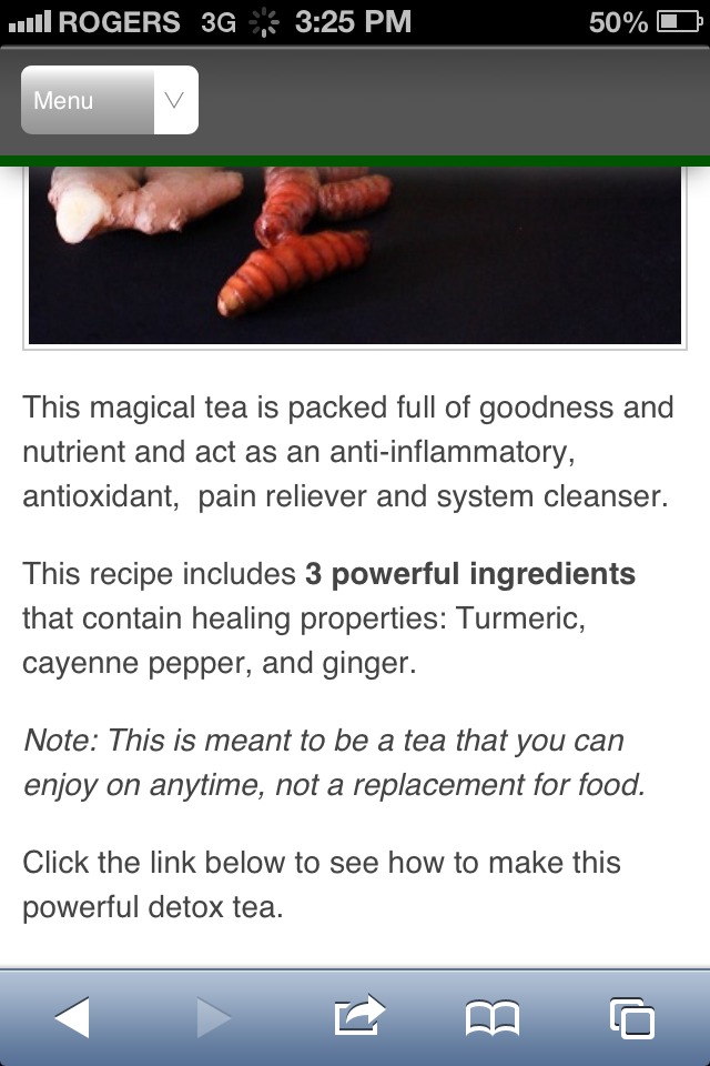Lemon Ginger Tumeric Detox Tea