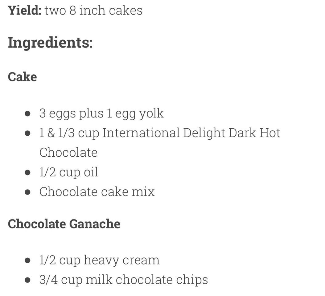 Hot Chocolate Cake. 😍😋😊