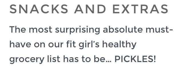 Fit Girl's Grocery List!