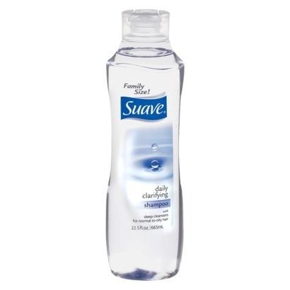 Suave Clarifying Shampoo works as an inexpensive soap scum remover for your tub.
Use it with a scrubbie and you only need a drop.”