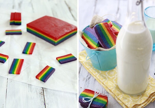 21. Rainbow Slice and Bake Cookies