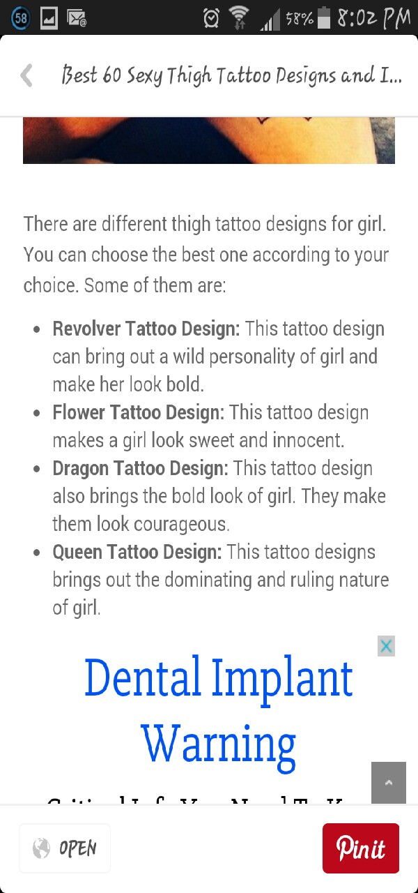 Sexy Thigh Tattoos And Designs For Women! 