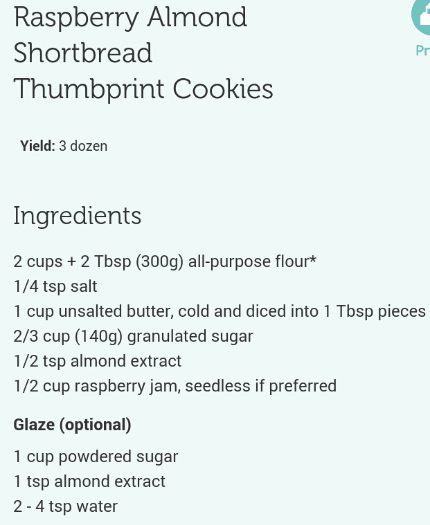 THUMBPRINT RASPBERRY ALMOND COOKIES