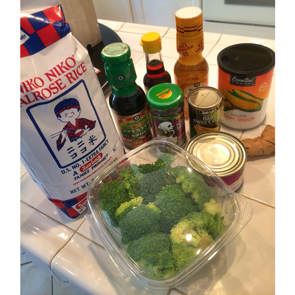 Here are the brands I purchased for my ingredients (Mostly Kikkoman) I also bought precut broccoli to make life a little easier. Only had to use half of the broccoli since the pieces were big I just cut them up!
