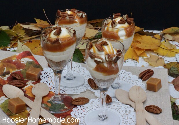 Store leftovers in refrigerator
Cook time is for Caramel Sauce. This can be served in a number of glass containers for individual servings or 1 large glass bowl.