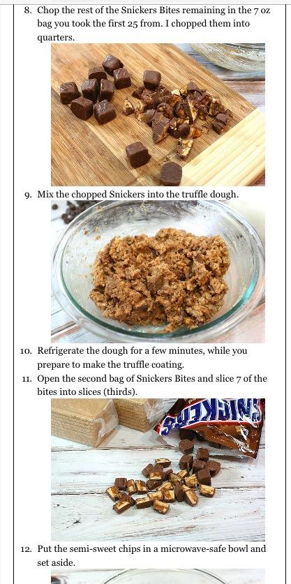 Snickers Cheesecake Truffles