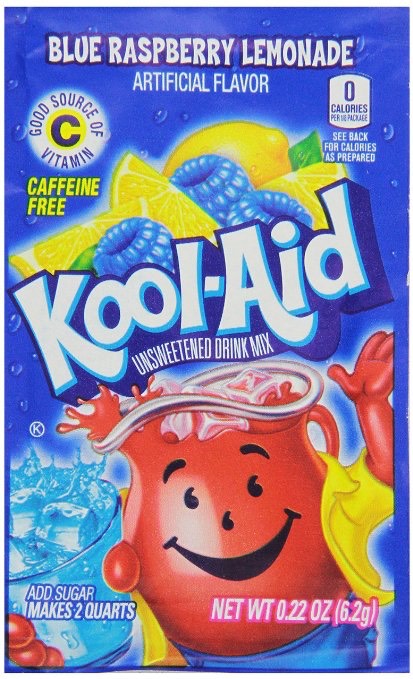 1-2 packets of raspberry lemonade powdered kool aid mix