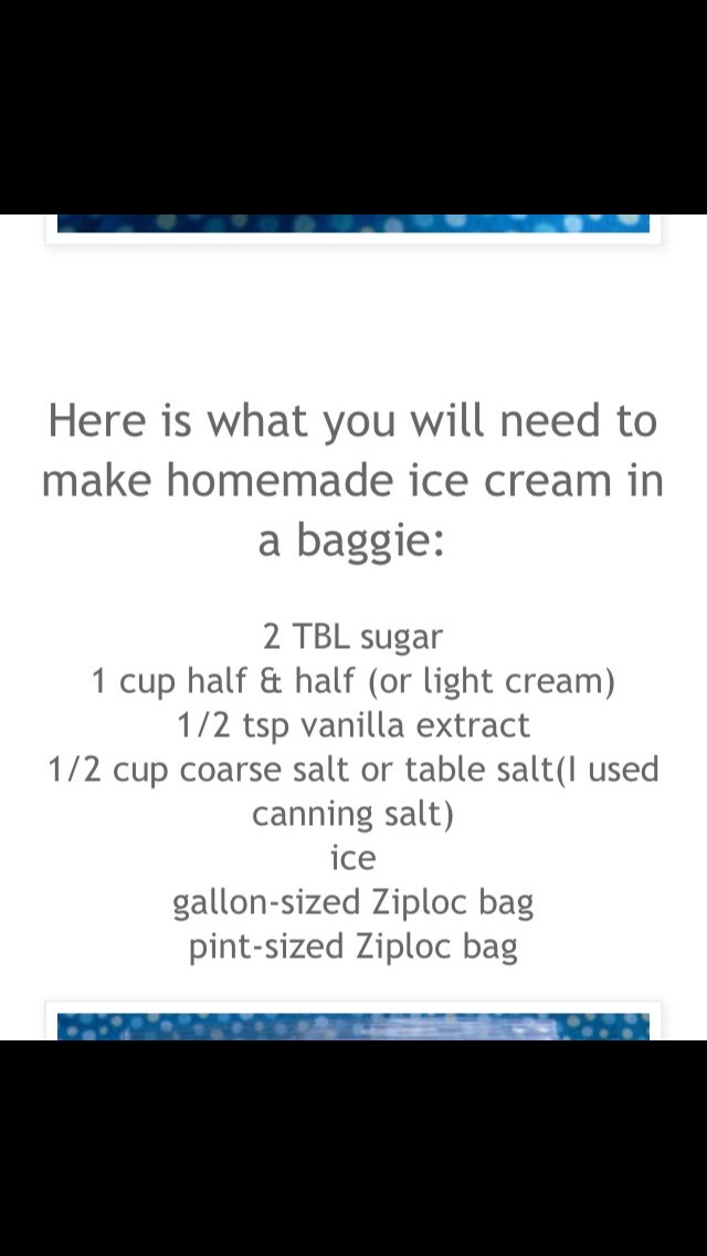 Homemade Ice cream In A Bag 🍦