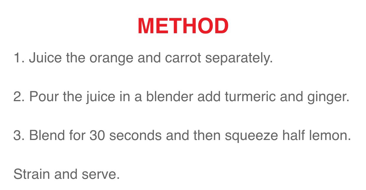 Orange And Ginger Detox Drink