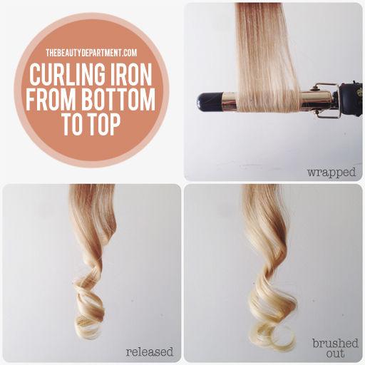 This just dries out your ends and curl will fall out much quicker than it will if you use the “middle to ends” method up top. This curl is bottom heavy and will tend to make anything longer than bob length hair look super “triangular”.
